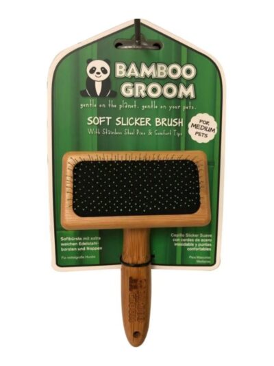 Bamboo Groom Soft Slicker Brush Medium