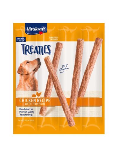 Vitakraft Treaties Dog Treats Smoked Chicken w/Pumpkin 14ea/1.69 oz, 4 Pc