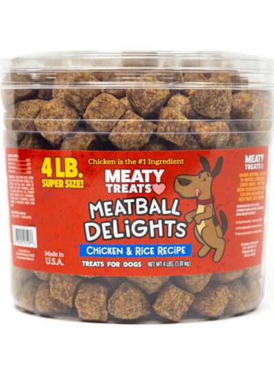 Meaty Treats Meatball Delights Chicken/Rice 4Lbs.