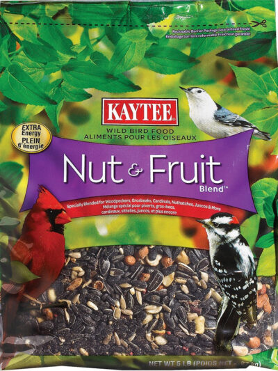 Kaytee Nut  Fruit Blend, Wild Bird Food Standup Bag, 1ea/5 lb