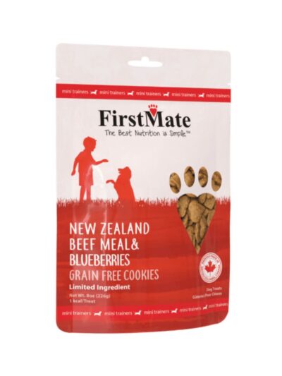 Firstmate Dog Grain Free Mini Beef Blueberry Treat 8Oz