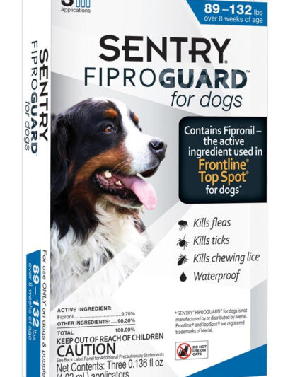 SENTRY FiproGuard Dog Flea & Tick Squeeze-on 1ea/0.136 fl oz, 3 ct