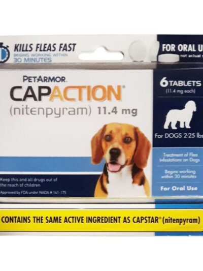 Petaction Capaction Flea Tabs Dog 2-25 Lb-6 Pk