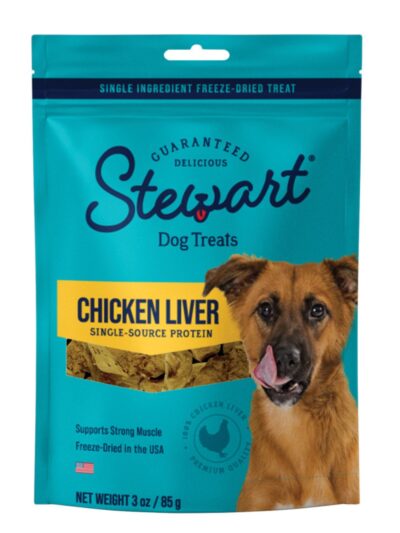 Stewart Single Ingredient Freeze Dried Dog Treats Chicken Liver, 1ea/3oz.
