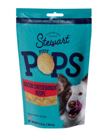 Stewart Puff Pops Freeze Dried Dog Treats Bacon Cheeseburger, 1ea/5.8oz.
