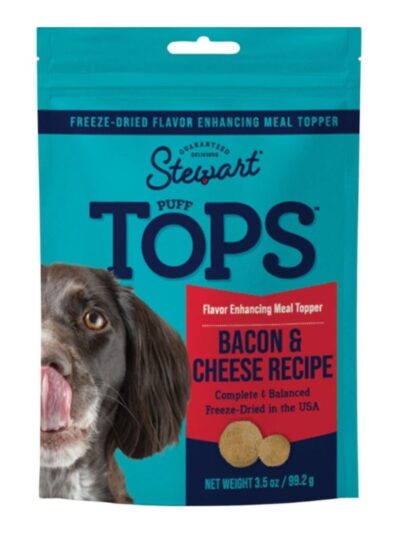 Stewart Pufftops Freeze Dried Flavor Enhancer Bacon/Cheese 3.5oz.
