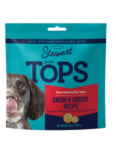 Stewart Puff Tops Freeze Dried Dog Food Topper Bacon & Cheese, 1ea/6oz.