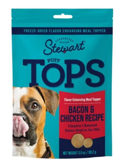 Stewart Pufftops Freeze Dried Flavor Enhancer Bacon/Chicken 3.5oz.