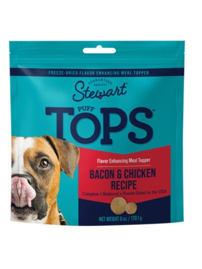 Stewart Puff Tops Freeze Dried Dog Food Topper Bacon & Chicken, 1ea/6oz.