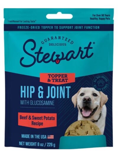 Stewart Freeze Dried Healthy Hips Dog Treats Pouch Beef 8oz.