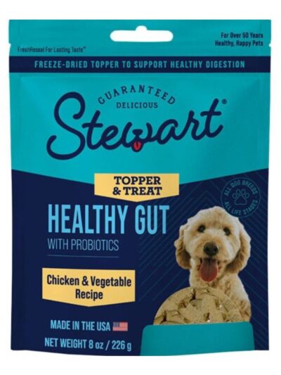 Stewart Freeze Dried Healthy Guts Dog Treats Pouch Chicken 8oz.