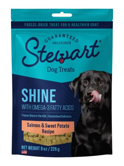Stewart Freeze Dried Shine Dog Treats Pouch Salmon/Sweet Potato 8oz.