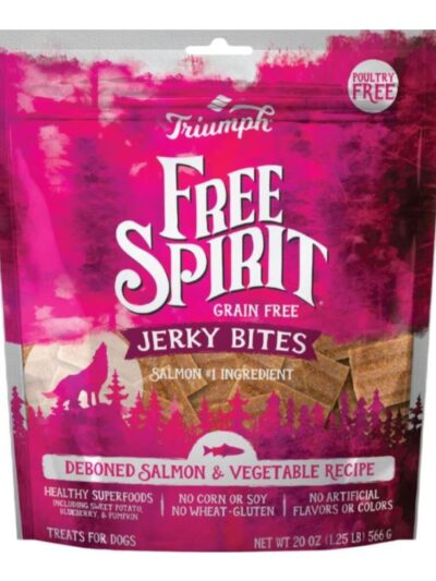 Triumph Grain Free Jerky Bites Dog Treats Salmon/Sweet Potato 20oz.