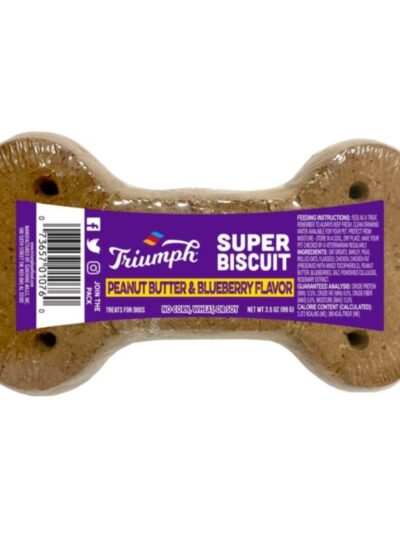 Triumph Super Single Biscuit Peanut Butter/Blueberry 3.5oz. (Case of 15)