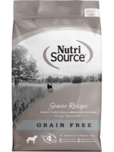 NutriSource Senior Grain Free Dry Dog Food Turkey 12lb