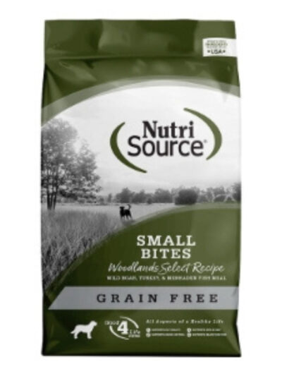 NutriSource Select Recipe Small Bites Grain Free Dry Dog Food Woodlands Select 12lb