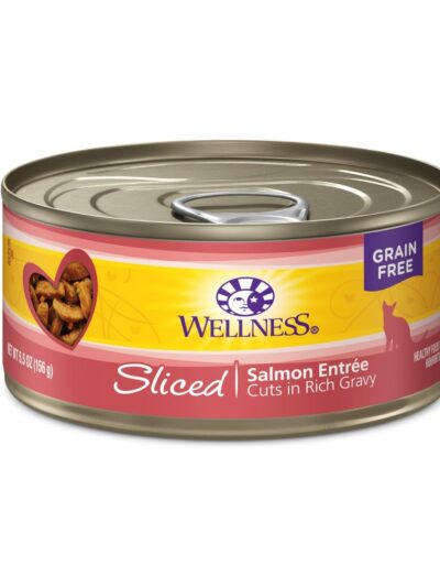 Wellness Cat Complete Health Sliced Salmon EntrÃ©e 5.5oz. (Case of 24)