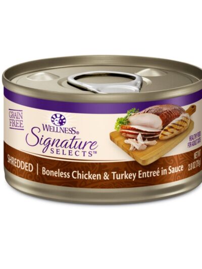 Wellness Cat Core Signature Select Shredded Chicken Turkey Entrée 2.8oz. (Case of 12)