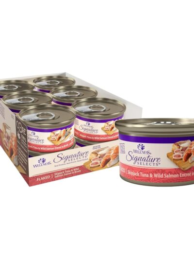 Wellness Cat Core Signature Select Flaked Skipjack Tuna Salmon EntrÃ©e 2.8oz. (Case of 12)