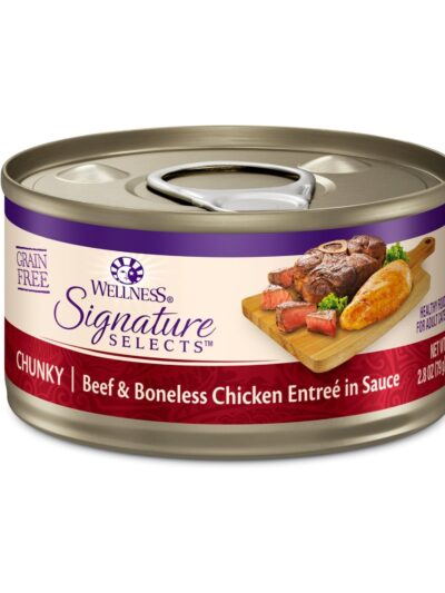 Wellness Cat Core Signature Select Chunky Beef Chicken EntrÃ©e 2.8oz. (Case of 12)