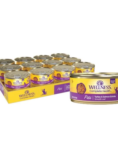 Wellness Cat Complete Health Grain-free Turkey Salmon Pate 5.5oz. (Case of 24)