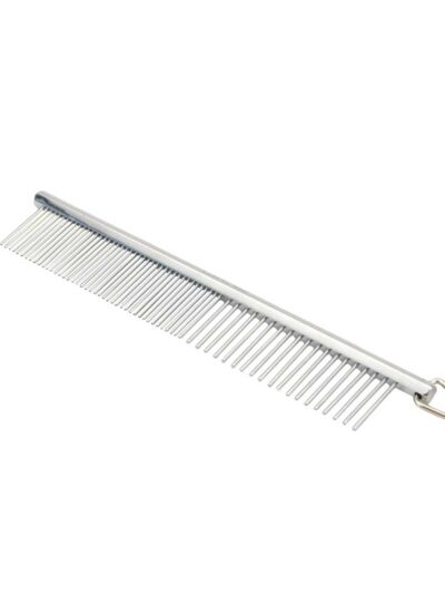 Safari Dog Grooming Comb Medium/Fine Silver 1ea/4.5 in