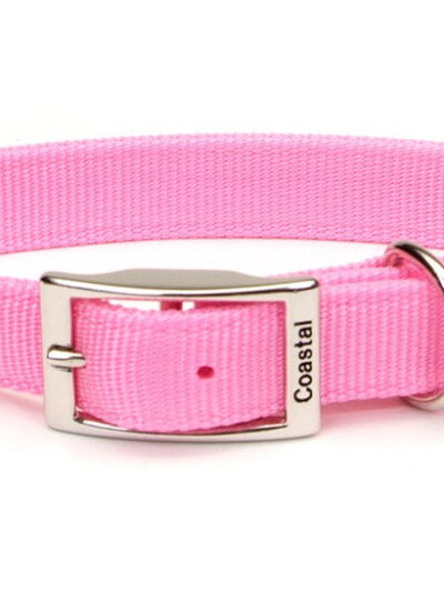 Coastal Double-Ply Nylon Dog Collar Pink Bright 1ea/1 In X 24 in