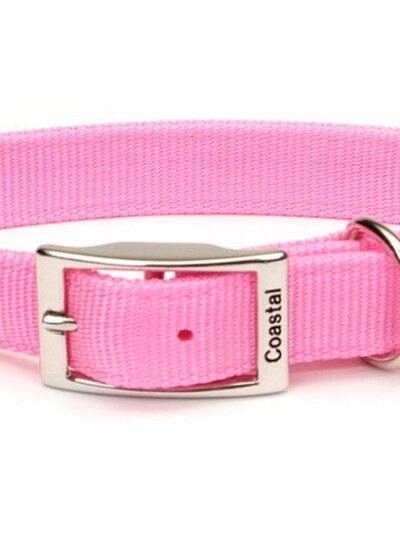 Coastal Double-Ply Nylon Collar Bright Pink 1X26In