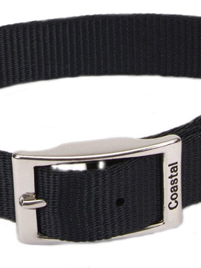 Coastal Single-Ply Nylon Dog Collar Black 1ea/3/4 In X 18 in