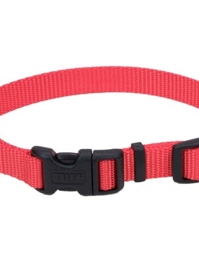 Coastal Adjustable Nylon Dog Collar with Plastic Buckle Red 1ea/1 In X 18-26 in