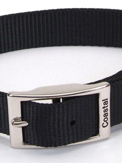 Coastal Single-Ply Nylon Collar Black 1X20In