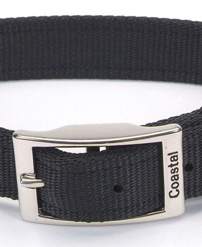 Coastal Double-Ply Nylon Dog Collar Black 1ea/1 In X 20 in