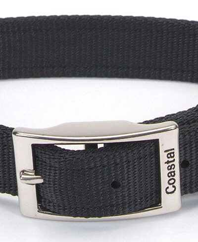 Coastal Double-Ply Nylon Dog Collar Black 1ea/1 In X 22 in