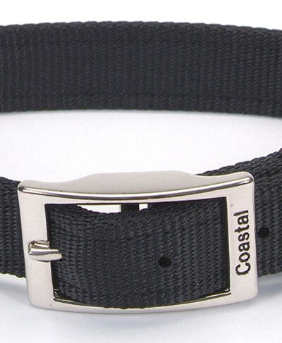 Coastal Double-Ply Nylon Dog Collar Black 1ea/1 In X 26 in