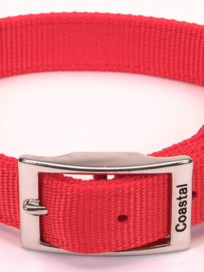 Coastal Double-Ply Nylon Dog Collar Red 1ea/1 In X 26 in