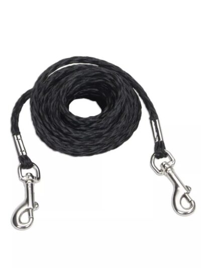Coastal Poly Petite Dog Tie Out Black 1ea/5/32 In X 10 ft