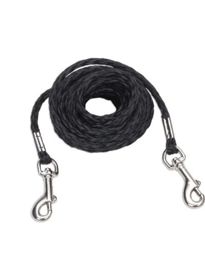 Coastal Poly Petite Dog Tie Out Black 1ea/5/32 In X 15 ft
