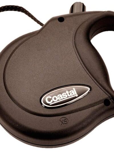Coastal Retractable Dog Leash Black 1ea/12 ft, XS