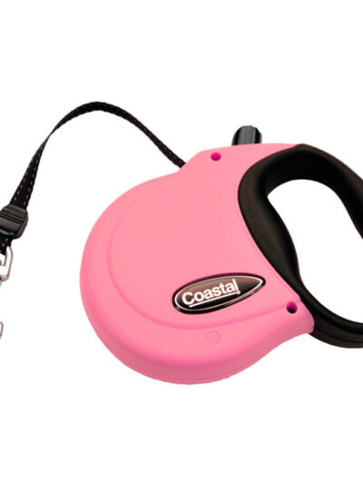 Coastal Retractable Dog Leash Pink 1ea/12 ft, XS