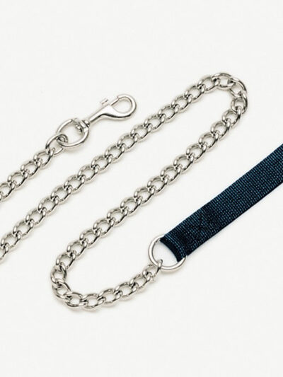 Titan Chain Dog Leash with Nylon Handle Black 1ea/4 Mm X 4 ft