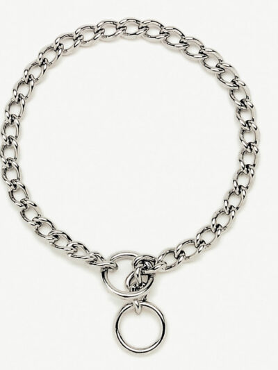 Titan Chain Training Dog Collar Fine Nickel, Chrome 1ea/2 Mm X 18 in