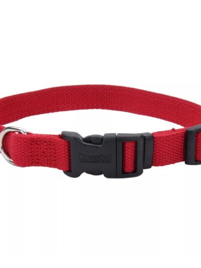 Earth Soy Adjustable Dog Collar Cranberry 1ea/5/8 In X 8-12 in