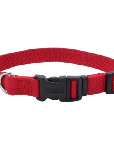 Earth Soy Adjustable Dog Collar Cranberry 1ea/3/4 In X 12-18 in