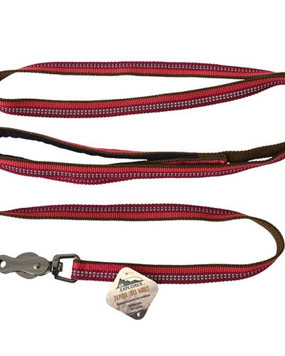 Coastal Pet Products K9 Explorer Reflective Leash With Scissor Snap, 5/8 Inch X6 Berry Red