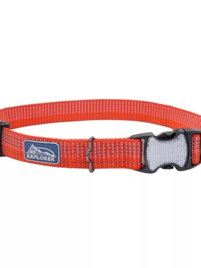 K9 Explorer Brights Reflective Adjustable Dog Collar Canyon Small 5/8"x 10"-14"