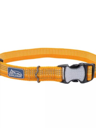 K9 Explorer Brights Reflective Adjustable Dog Collar Desert Small 5/8"x 10"- 14"