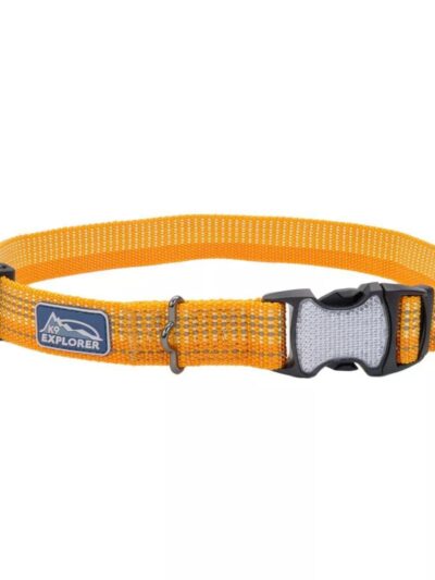 K9 Explorer Brights Reflective Adjustable Dog Collar Desert Medium 1"x 12"-18"