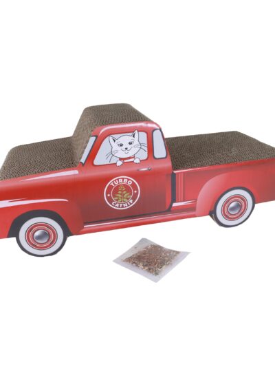 TurboÂ® by Coastal Truck Cat Scratcher, Red, 21"L x 6.25"H x 8"W