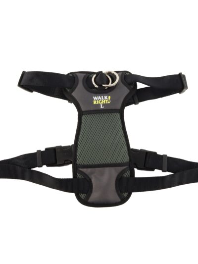 Walk Right Front-Connect Padded Dog Harness Black 1ea/LG, 26-38 in