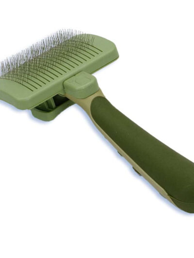 Safari Dog Self-Cleaning Slicker Brush Light Green/Dark Green 1ea/LG